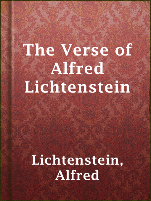Title details for The Verse of Alfred Lichtenstein by Alfred Lichtenstein - Available